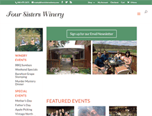 Tablet Screenshot of foursisterswinery.com